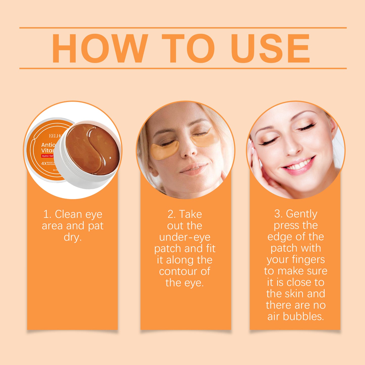 Vitamin C Under Eye Patches – Brighten Dark Circles & Depuff