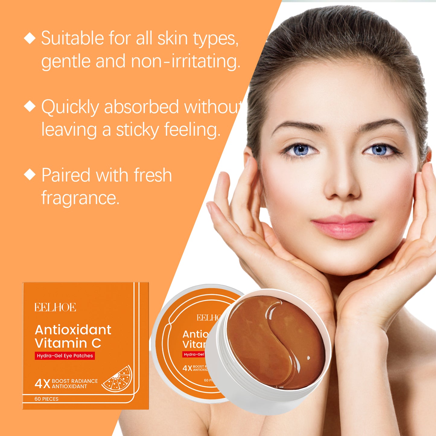 Vitamin C Under Eye Patches – Brighten Dark Circles & Depuff
